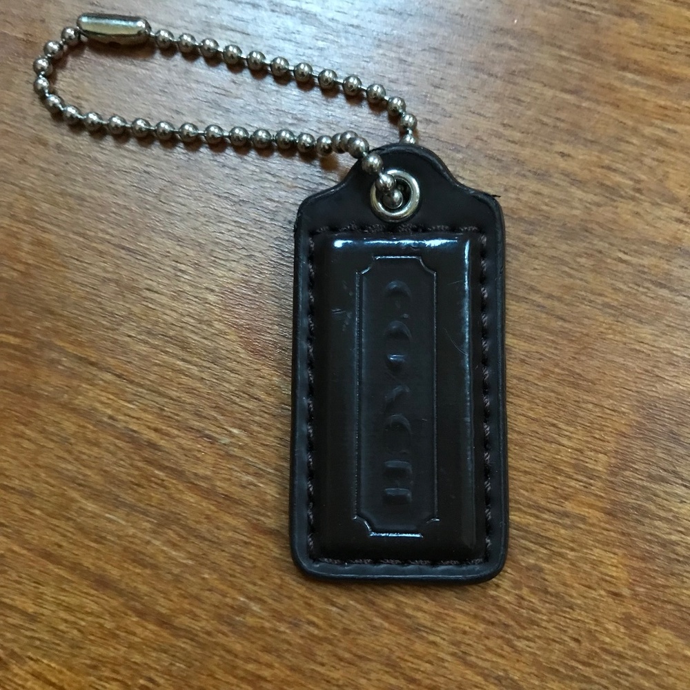 Coach Dark Brown Bag Tag/Hang Tag